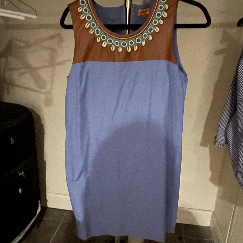 Roller rabbit- Roberta freeman dress with leather and heading - worn once